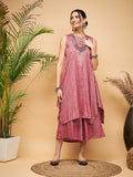 InWeave Wine Lurex Short Kurta
