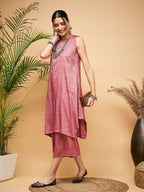 InWeave Wine Lurex Short Kurta