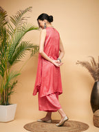 InWeave Red Lurex Short Kurta