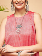 InWeave Red Lurex Short Kurta