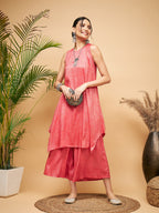 InWeave Red Lurex Short Kurta