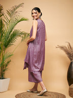 InWeave Mauve Lurex Short Kurta