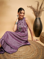 InWeave Mauve Lurex Short Kurta