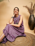 InWeave Mauve Lurex Short Kurta