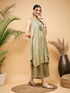 InWeave Olive Lurex Short Kurta