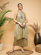 InWeave Olive Lurex Short Kurta
