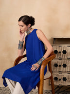 InWeave Ink Blue Short Kurta