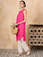InWeave Fuchsia Short Kurta
