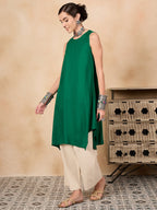 InWeave Forest Green Short Kurta