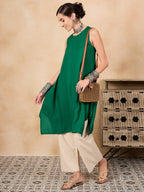 InWeave Forest Green Short Kurta