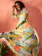 InWeave Lime Green Leaf Sweetheart Neck Long Anarkali Kurta - Distacart
