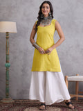 InWeave Yellow Kantha Kurta