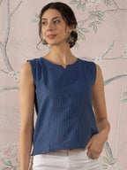 InWeave Blue Kantha W/S Top