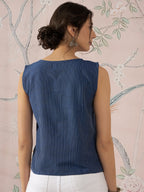 InWeave Blue Kantha W/S Top