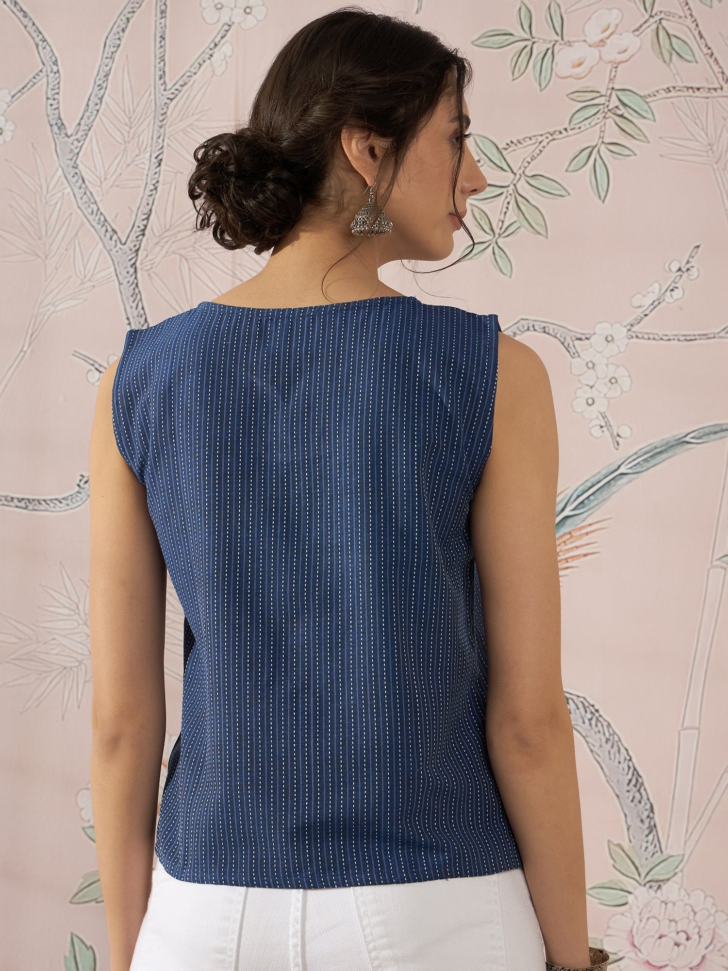InWeave Blue Kantha W/S Top