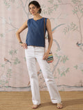 InWeave Blue Kantha W/S Top
