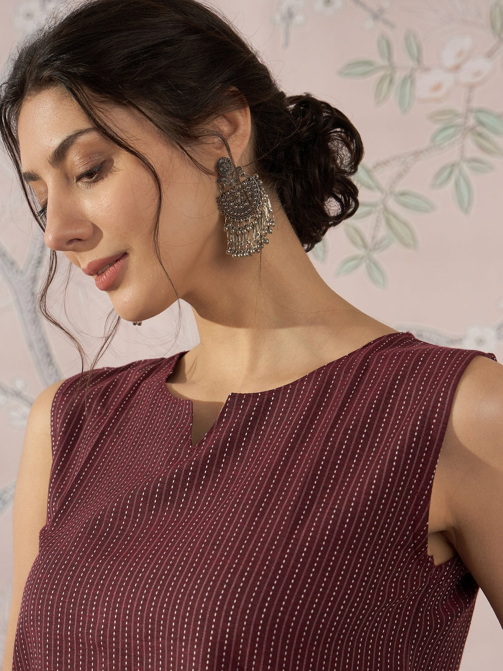 InWeave Wine Kantha W/S Top