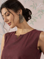 InWeave Wine Kantha W/S Top