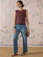 InWeave Wine Kantha W/S Top