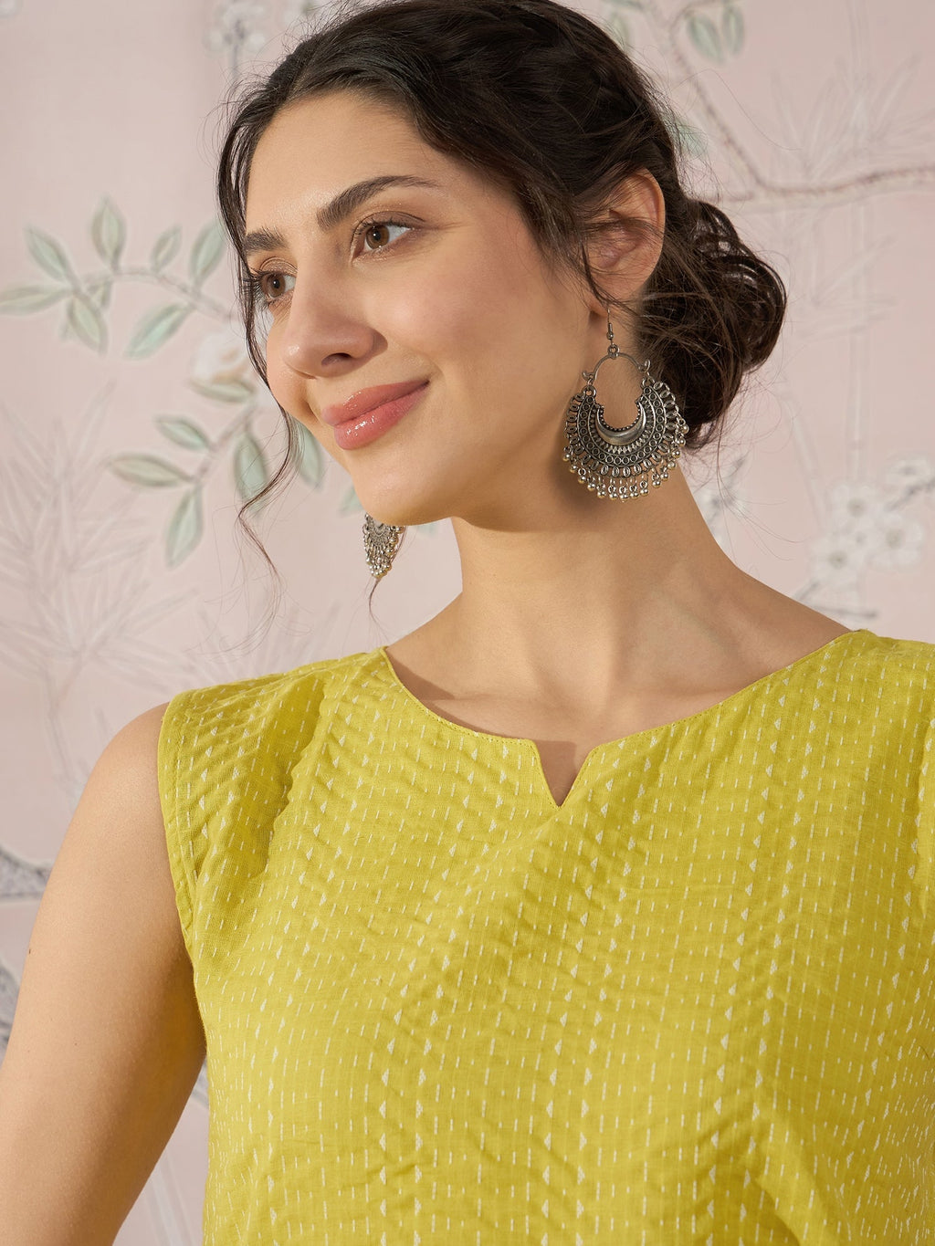 InWeave Light Yellow Kantha W/S Top