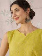 InWeave Light Yellow Kantha W/S Top