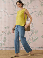 InWeave Light Yellow Kantha W/S Top