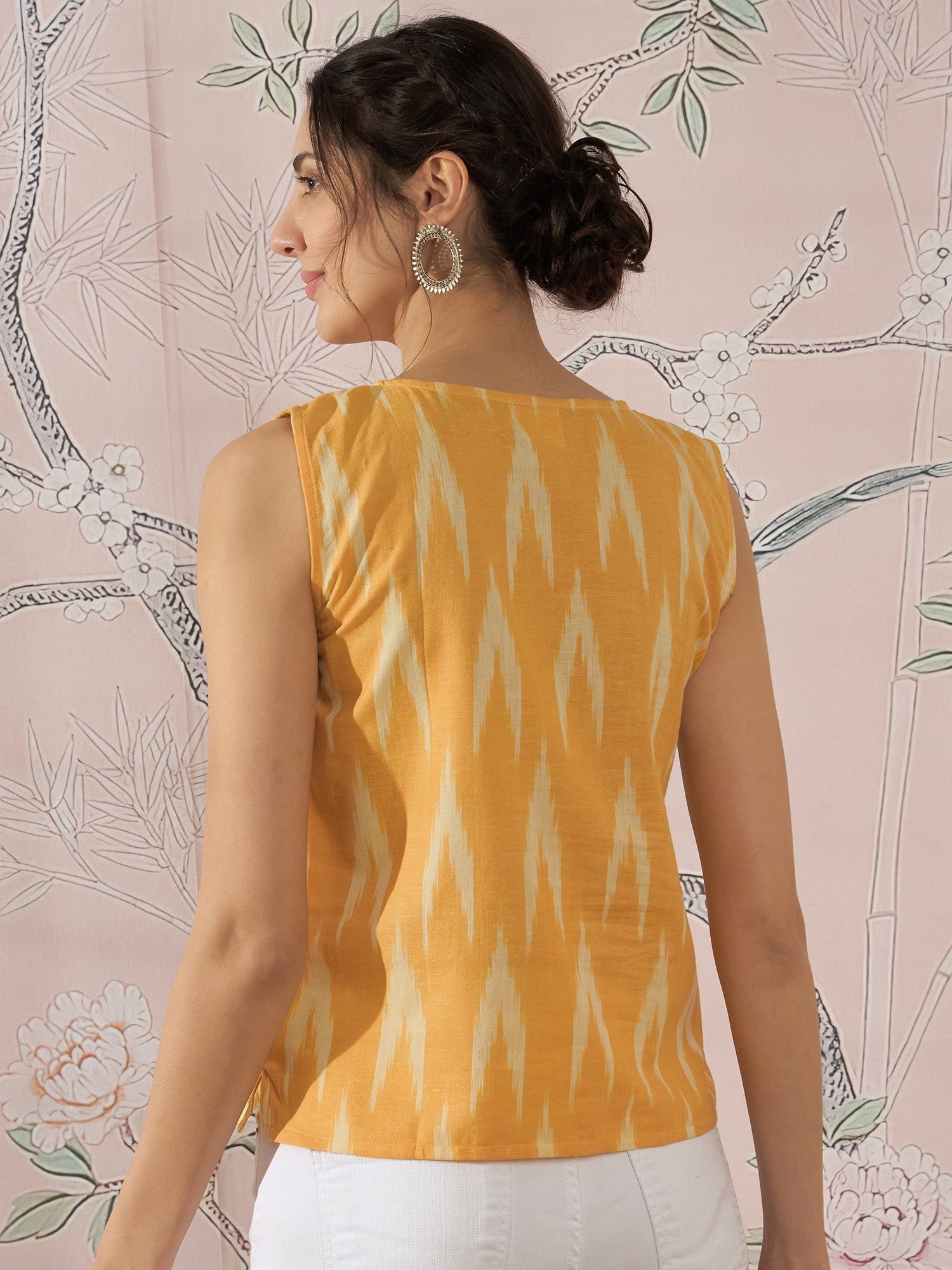InWeave Yellow Ikkat W/S Top