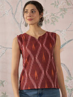 InWeave Rust Ikkat W/S Top