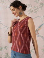 InWeave Rust Ikkat W/S Top