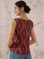 InWeave Rust Ikkat W/S Top