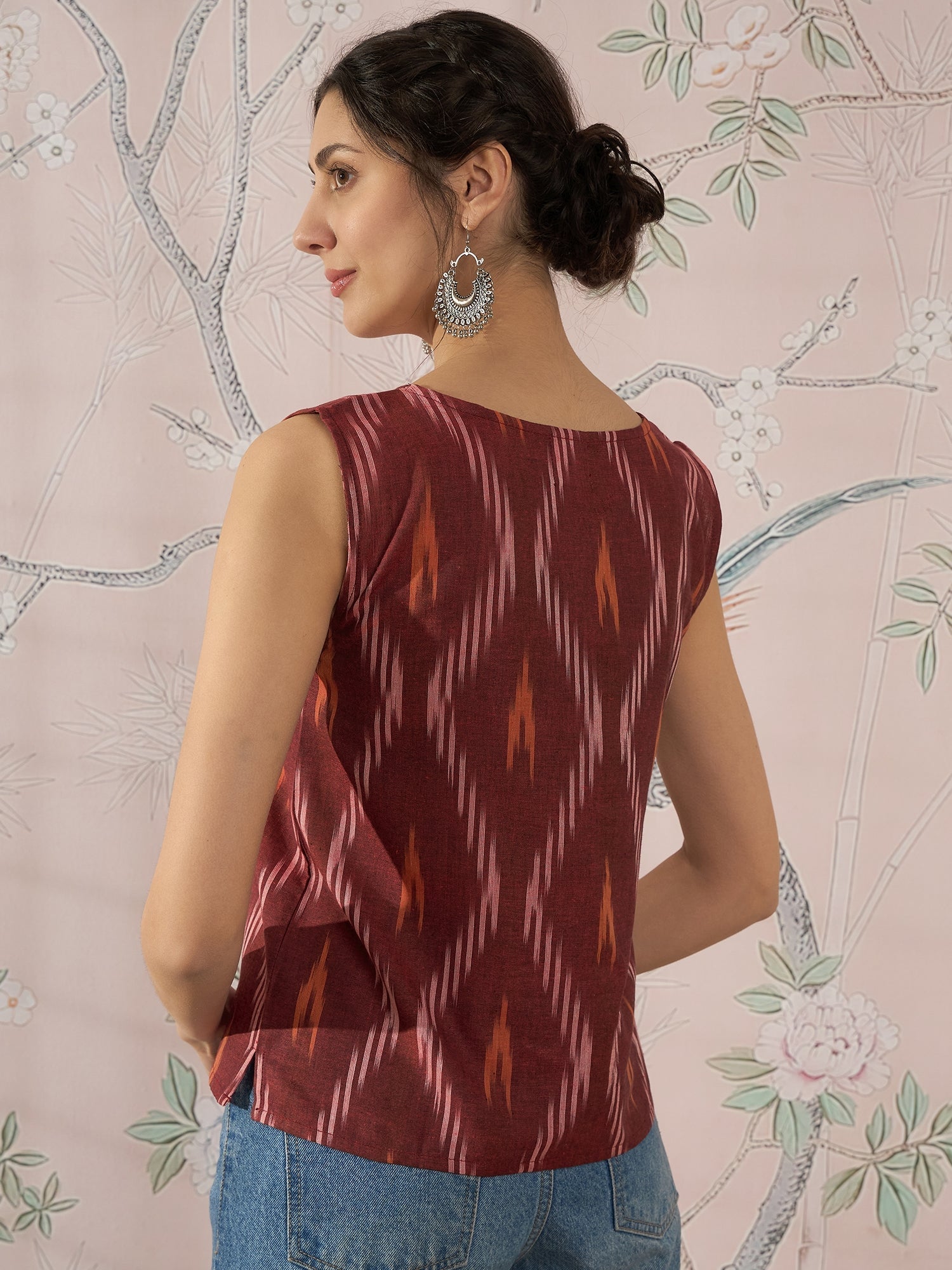 InWeave Rust Ikkat W/S Top