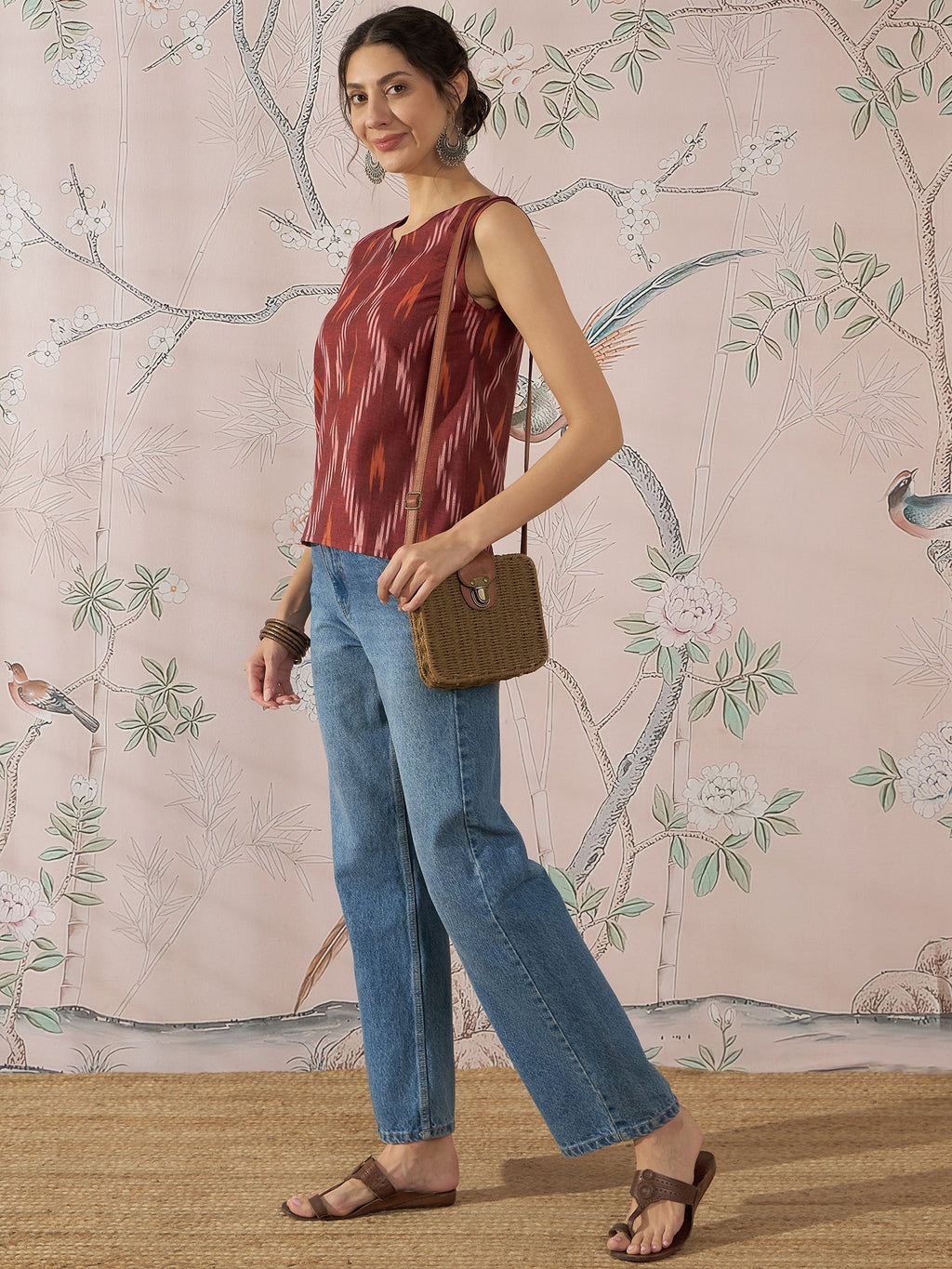 InWeave Rust Ikkat W/S Top