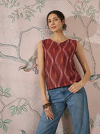 InWeave Rust Ikkat W/S Top