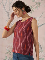 InWeave Rust Ikkat W/S Top