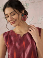 InWeave Rust Ikkat W/S Top
