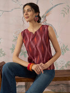 InWeave Rust Ikkat W/S Top