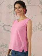 InWeave Baby Pink Kantha W/S Top