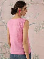 InWeave Baby Pink Kantha W/S Top