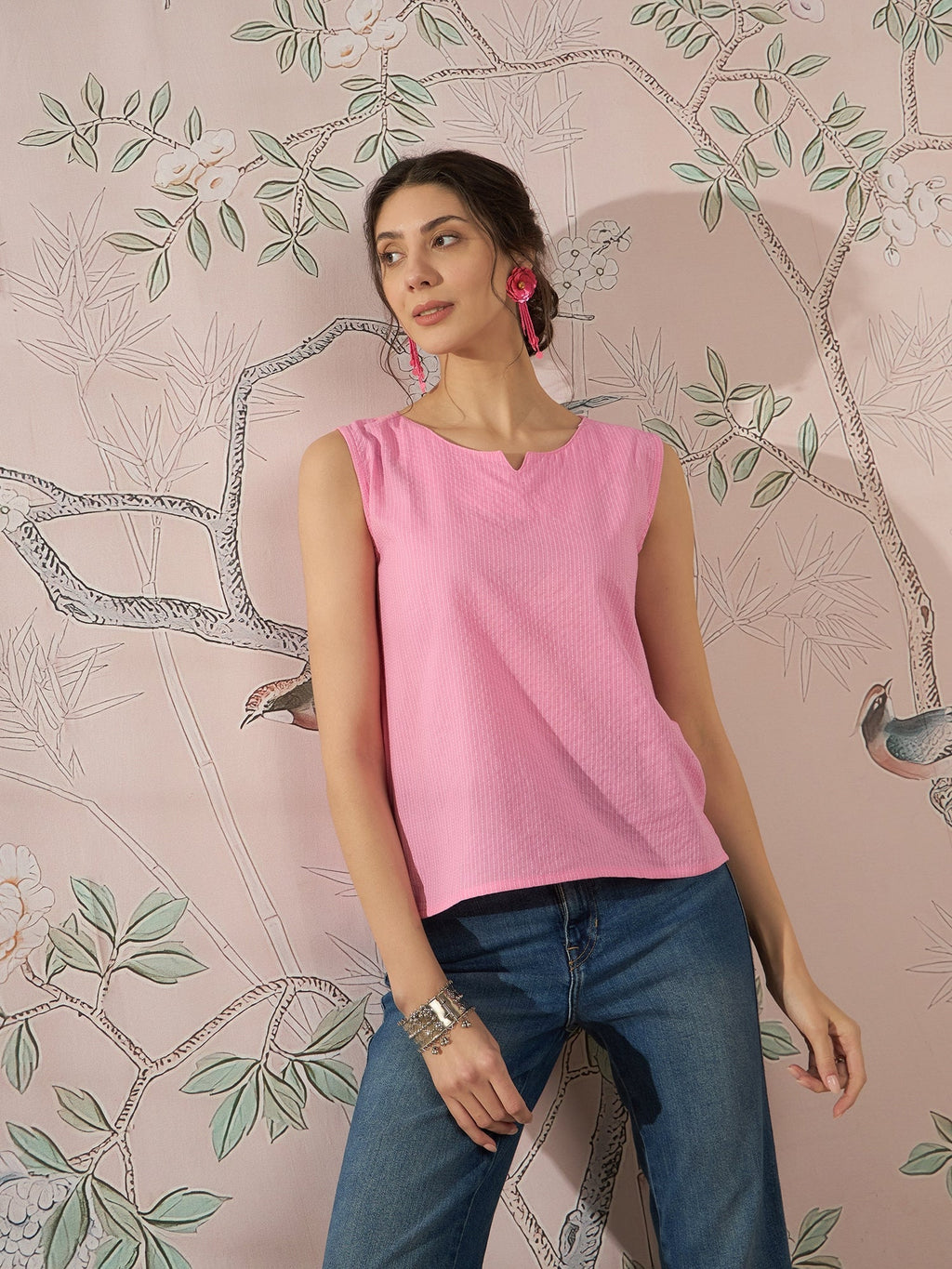InWeave Baby Pink Kantha W/S Top