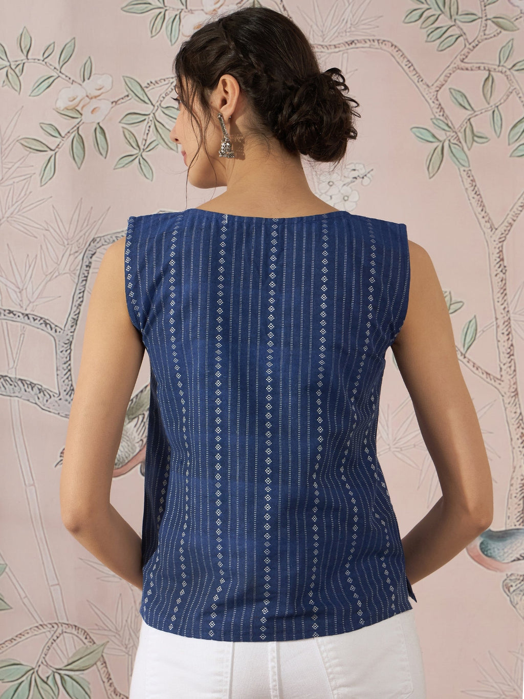 InWeave Indigo Striped Kantha W/S Top