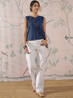 InWeave Indigo Striped Kantha W/S Top