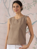 InWeave Light Brown Kantha W/S Top