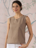 InWeave Light Brown Kantha W/S Top