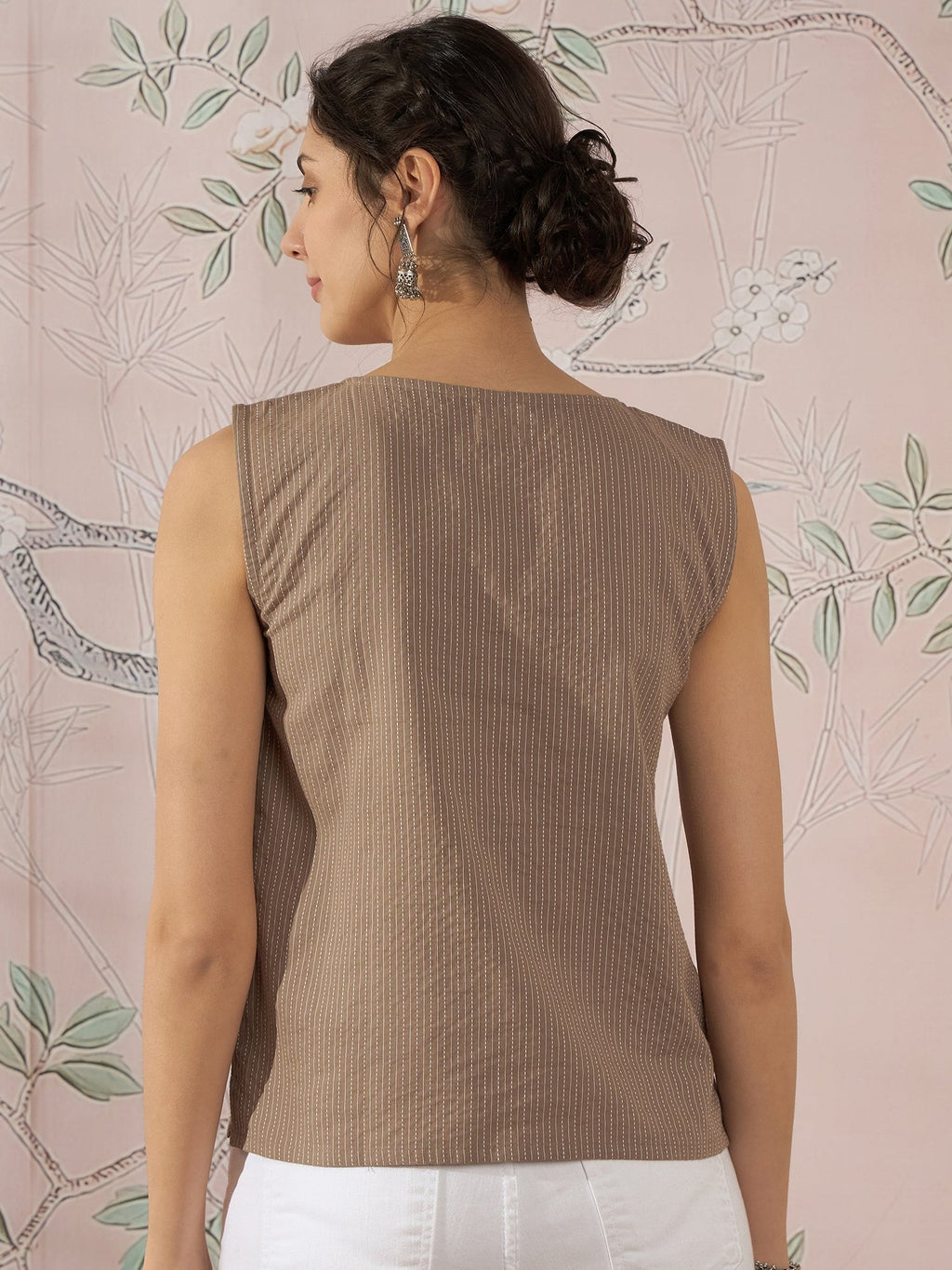 InWeave Light Brown Kantha W/S Top