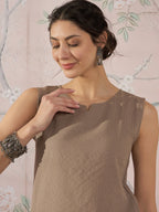 InWeave Light Brown Kantha W/S Top