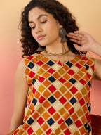 InWeave Mustard Multi Check Foil W/S Top