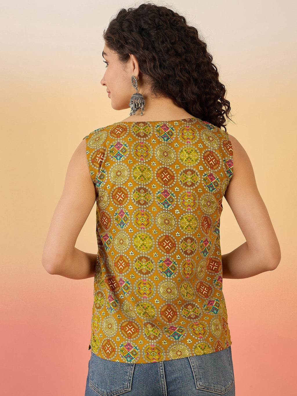 InWeave Ochre Round Multi Foil W/S Top