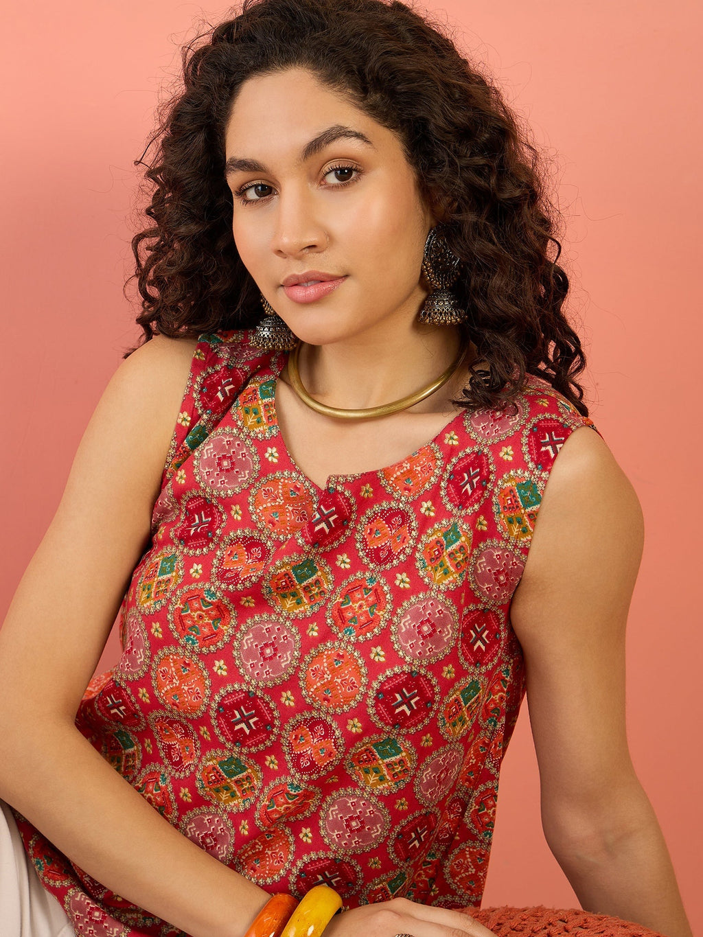InWeave Red Round Multi Foil W/S Top