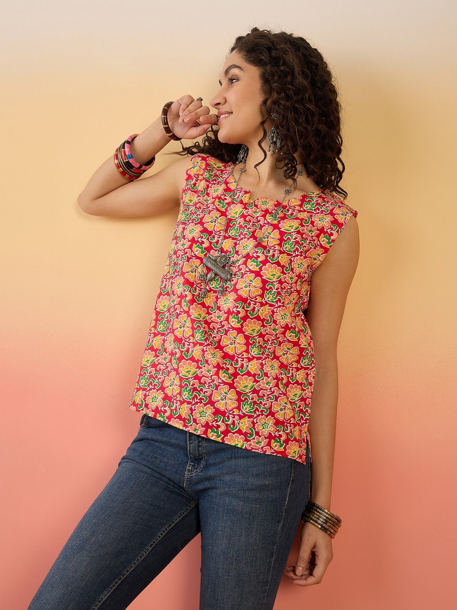 InWeave Red Different W/S Top