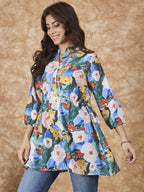 InWeave Multi Abstract Mandarin Top